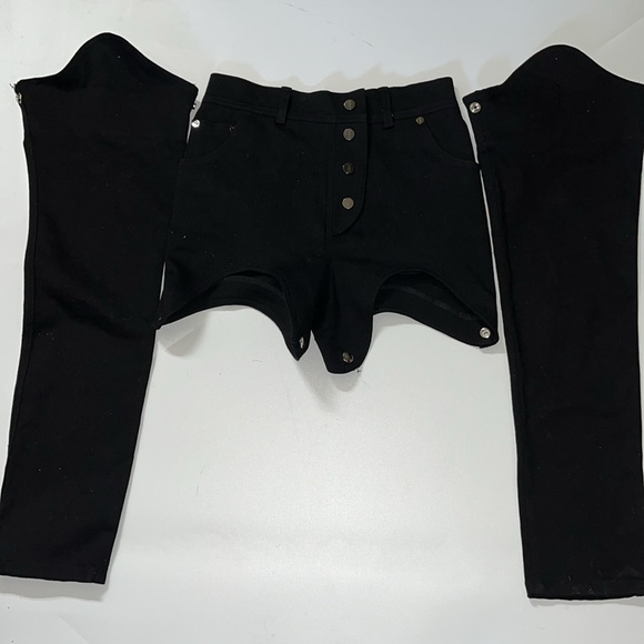 Epuzer detachable Jeans with snaps cut out High Rise Small Stretch Retail $2,025 - Picture 2 of 6
